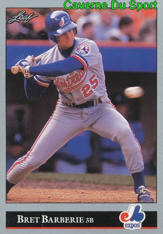 288 BRET BARBERIE MONTREAL EXPOS BASEBALL CARD LEAF 1992 - Photo 1/1