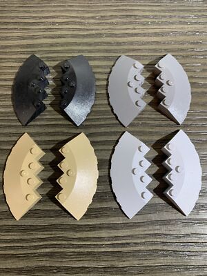 LEGO Parts 95188 (2pcs) Brick, Round Corner 6x6 Slope 33 Edge Choose Color