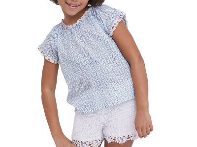 Roberta Roller Rabbit Mädchen Blau/Rosa Aleph Aoi Top 2 Jahre 35$ Neu