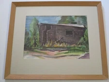 PINA PAULINE BENNETT PAINTING AMERICAN ADOBE LANDSCAPE REGIONALISM LANDSCAPE 