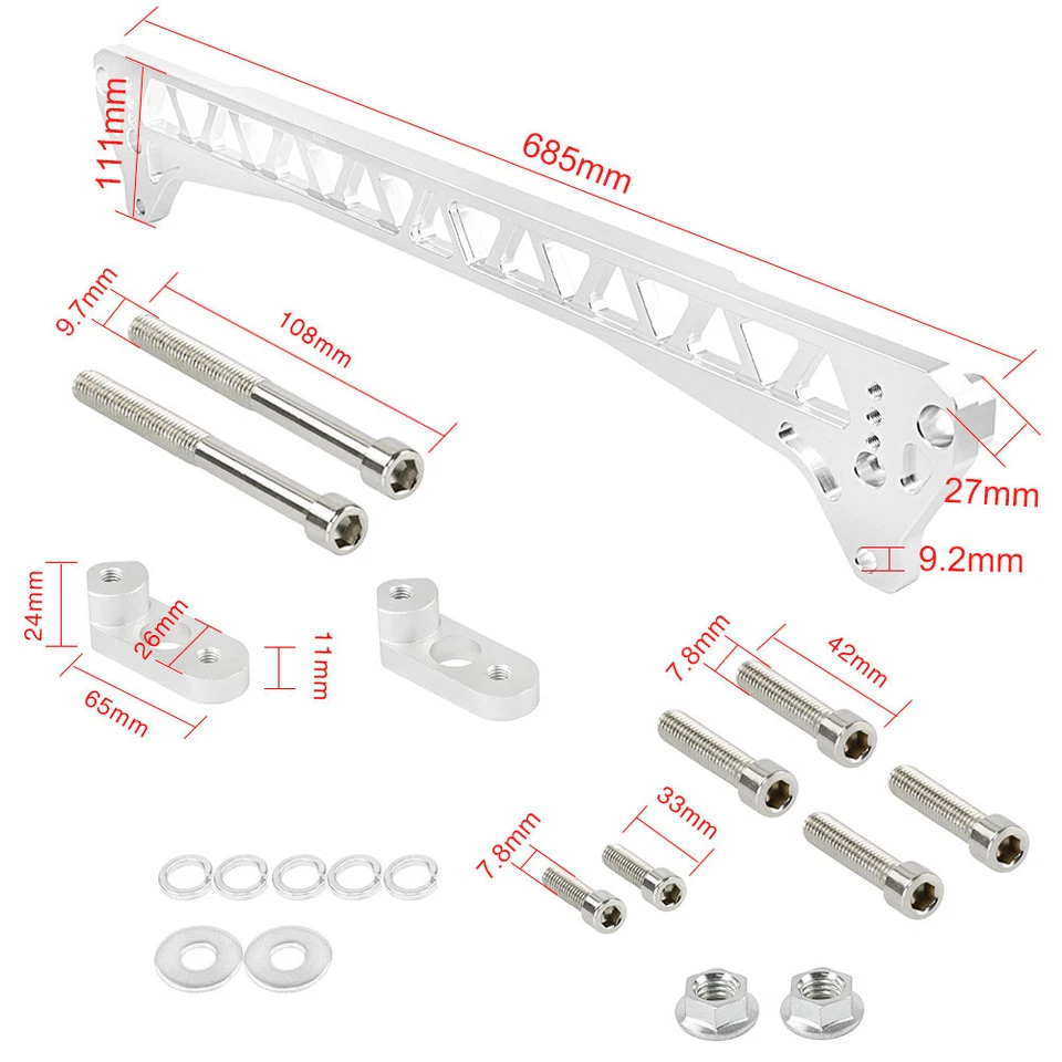 Rear Lower Control Arms and Subframe Brace for 94-01 Acura Integra & 92-95 Honda - Image 4 of 4