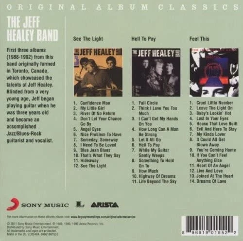 The Jeff Healey Band Original Album Classics 3-CD NEW SEALED Blues See The Light - Image 2 of 3