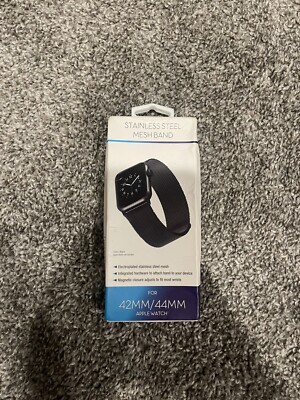 Platinum Mesh Metal Band for Apple Watch 42/44mm - Black