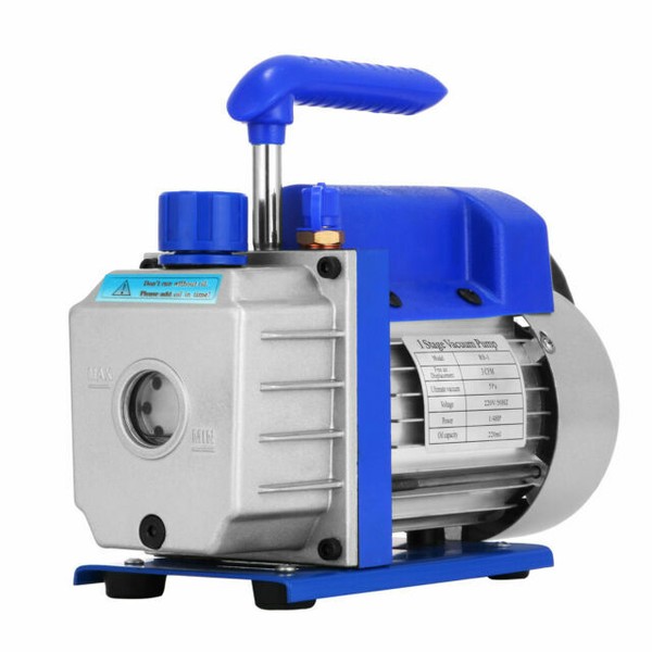 VEVOR 3CFM 1 Single Stage Refrigeration Vacuum Pump Blue for sale