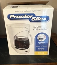PROCTOR SILEX 12 CUP COUNTER TOP COFFEE Maker BREWER WHITE NEW IN BOX FAST SHIP