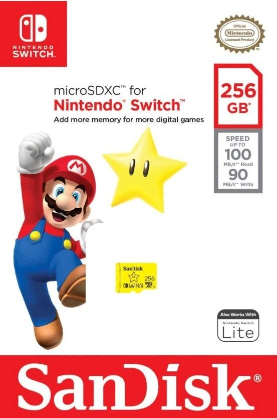 SanDisk 256GB micro SD XC (UHS-I U3-100MB/s) Memory Card For Nintendo Switch NEW - Image 4 of 4