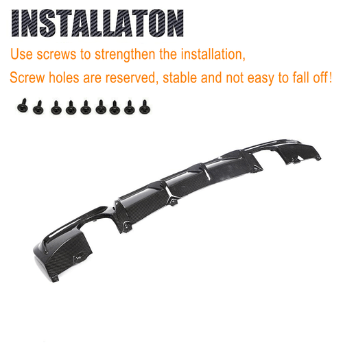 Spoiler diffusore posteriore in carbonio adatto per BMW SERIE 3 E90 325i 335i pacchetto M  - Foto 10 di 12