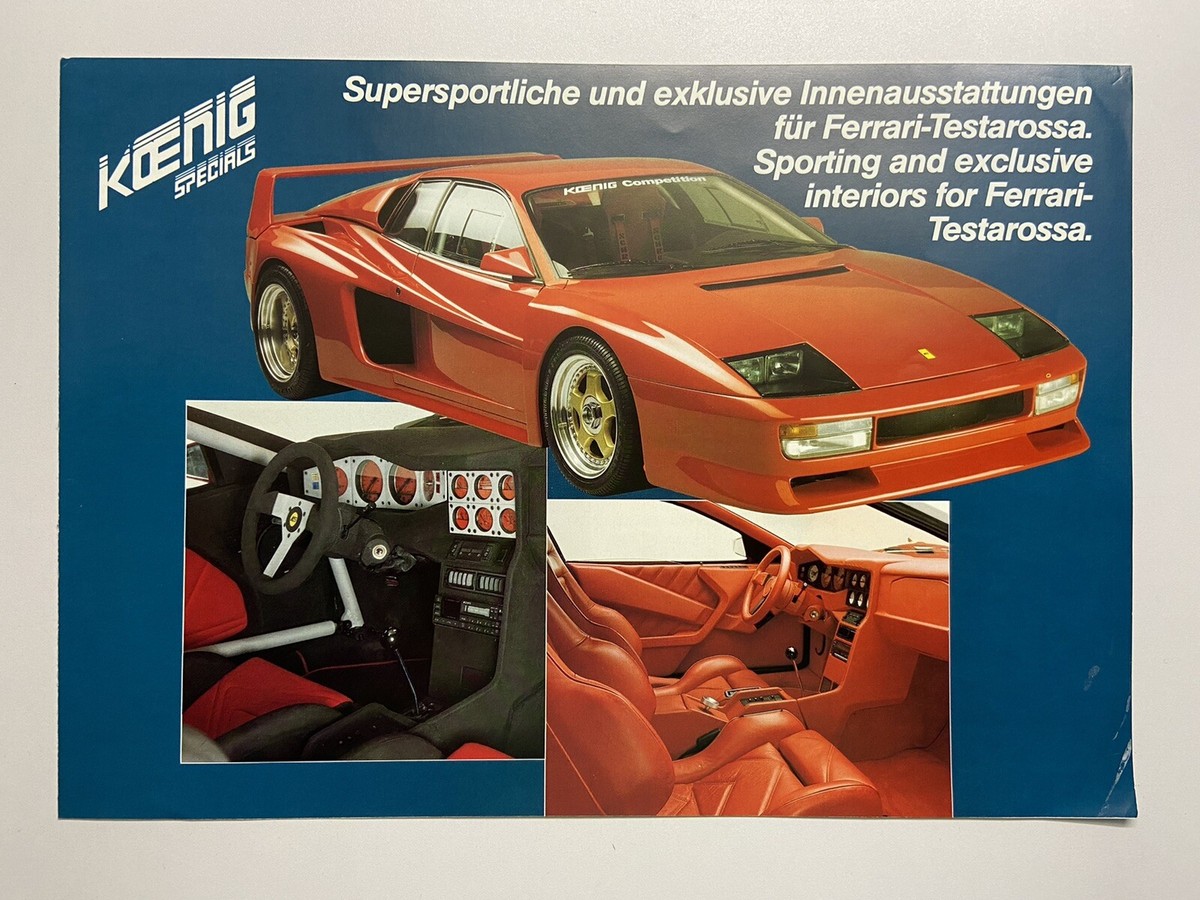 FERRARI TESTAROSSA KOENIG TUNING SPECIAL INTERIOR BROCHURE