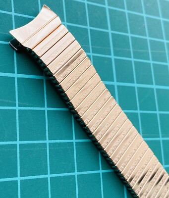 Vintage Rowi Fixo-Flex S Curved 18mm Stainless Steel Expandable Watch Bracelet