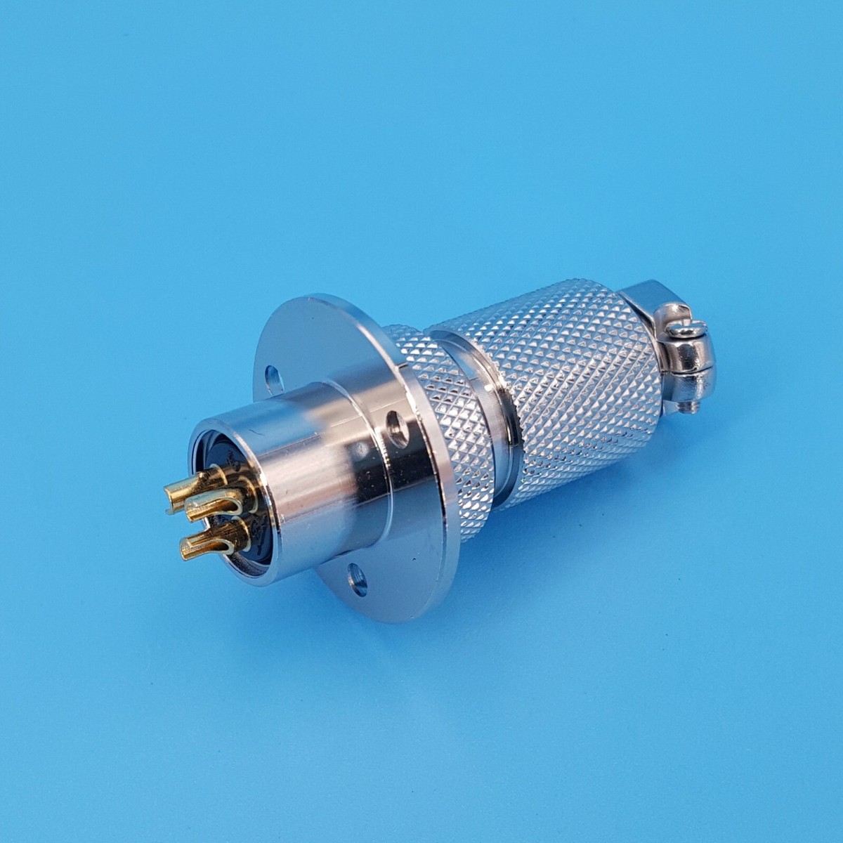 GX18 3-Pin Metal 16mm Chassis Panel Mount Cable Plug