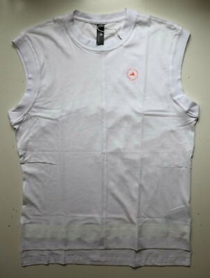 ADIDAS BY STELLA MCCARTNEY COTTON TRAINING MUSCLE TANK TOP WHITE FU3980 DAMEN S