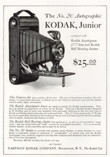 1921 Kodak Junior 2C Autographic: Anastigmat Vintage Print Ad