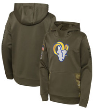 NIKE Rams 2022 Salute To Service Therma Performance Pullover Hoodie - MEN XL