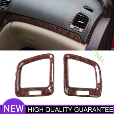 Console Side Outlet Vent Covers Trim 2* Fit For Buick Regal 2009-2013 Peach Wood