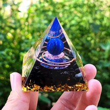 Amethyst Pyramid Crystal Healing Orgonite Chakra Energy Orgone Home Ornaments UK