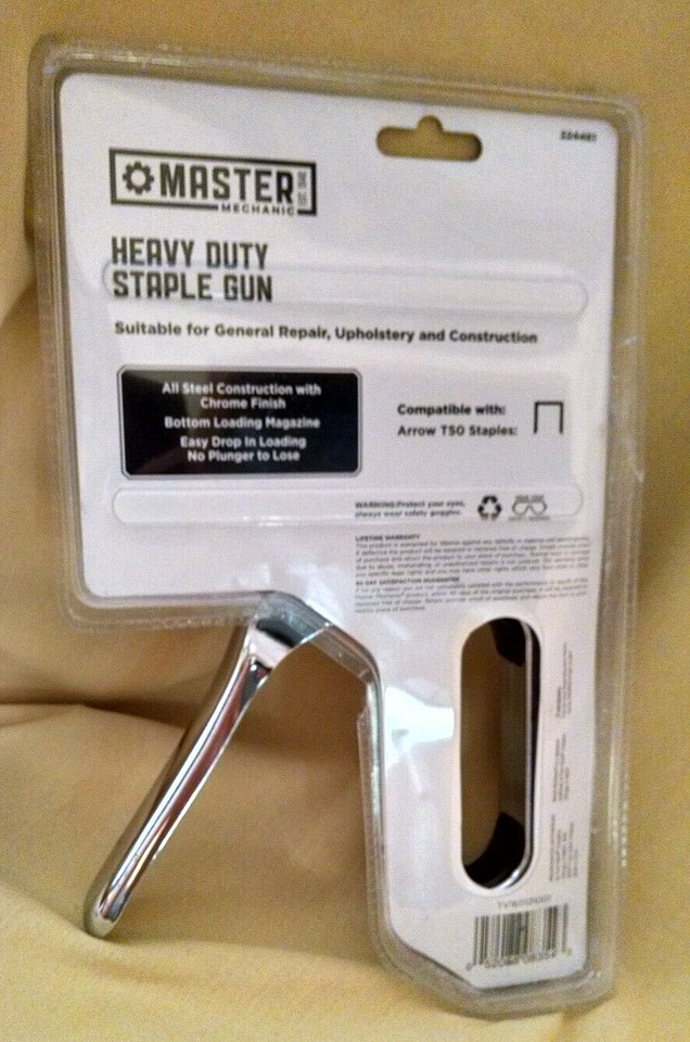 STAPLE GUN NEW MASTER MECHANIC HEAVY DUTY FOR ARROW T50 STAPLES 224461 STEEL. eBay