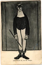 PC LEOPOLD II KING OF THE BELGIANS ROYALTY POLITICS, PROPAGANDA, SATIRE (a29912)