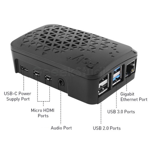 Black POLY+ Raspberry Pi 4 Case (Come with heatsink and PWM controllable Fan) - 第 7/12 張圖片