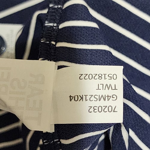 Polo G/FORE uomo XL linea fine manica a fascia tecnica piqué golf a righe blu navy $120 - Foto 8 di 11