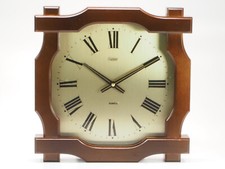 palles HEGES alte Wanduhr Holz 11/441/20 Nußbaum 80er Jahre Uhr NOS/OVP; K85 667