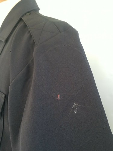 Elbeco Textrop2 Shortsleeve Navy Blue Dress Uniform Shirt - Picture 9 of 12