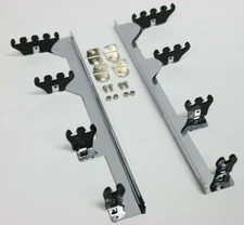 Chrome Linear Spark Plug Wire Separators Divider Loom Black Valve Cover SBC 350