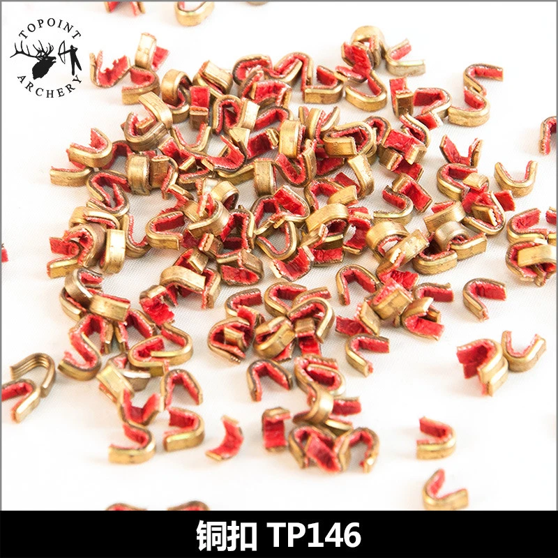 Archery Bow String Nock Points Brass Nocking Buckle Clips Protector Bow Hunting - Image 3 of 4