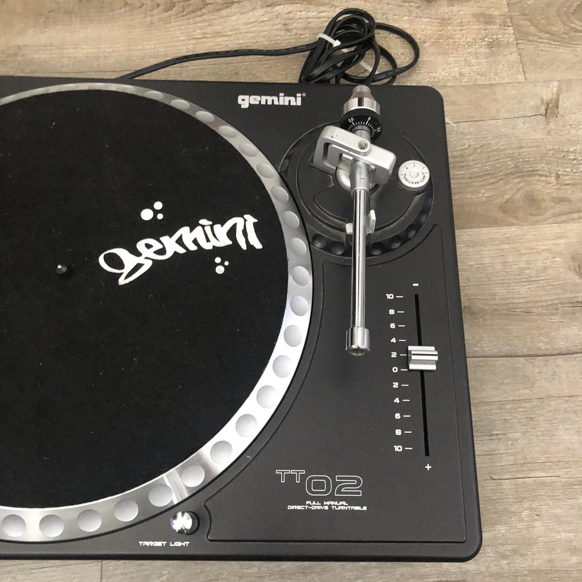 Gemini TT02 MKII Full Manual Direct Drive Turntable Works Tested
