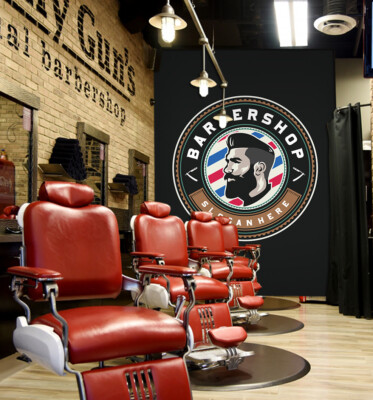 3D Simple W290 Hair Cut Barber Shop Wallpaper Wall Mural Self-adhesive Vera