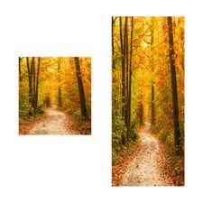 3D Fall Forest Staircase Sticker Self-adhesive Decal Mural DIY Wallpaper