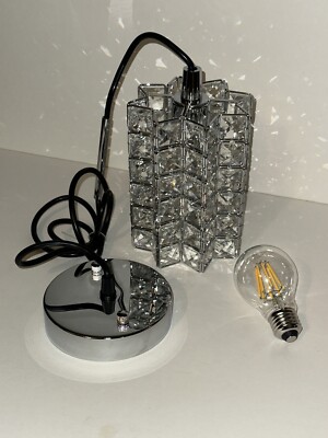 Hanging Crystal Pendant Light Fixture Modern Star Pattern, Chrome