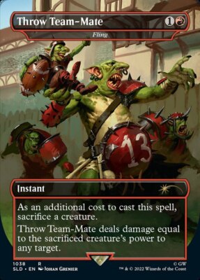 [1x] Throw Team-Mate - Fling - Borderless Near Mint, English Secret Lair MTG Mag