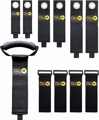 Wrap-It Garage Organization Value Pack Assorted Straps For Cord Hose Storage