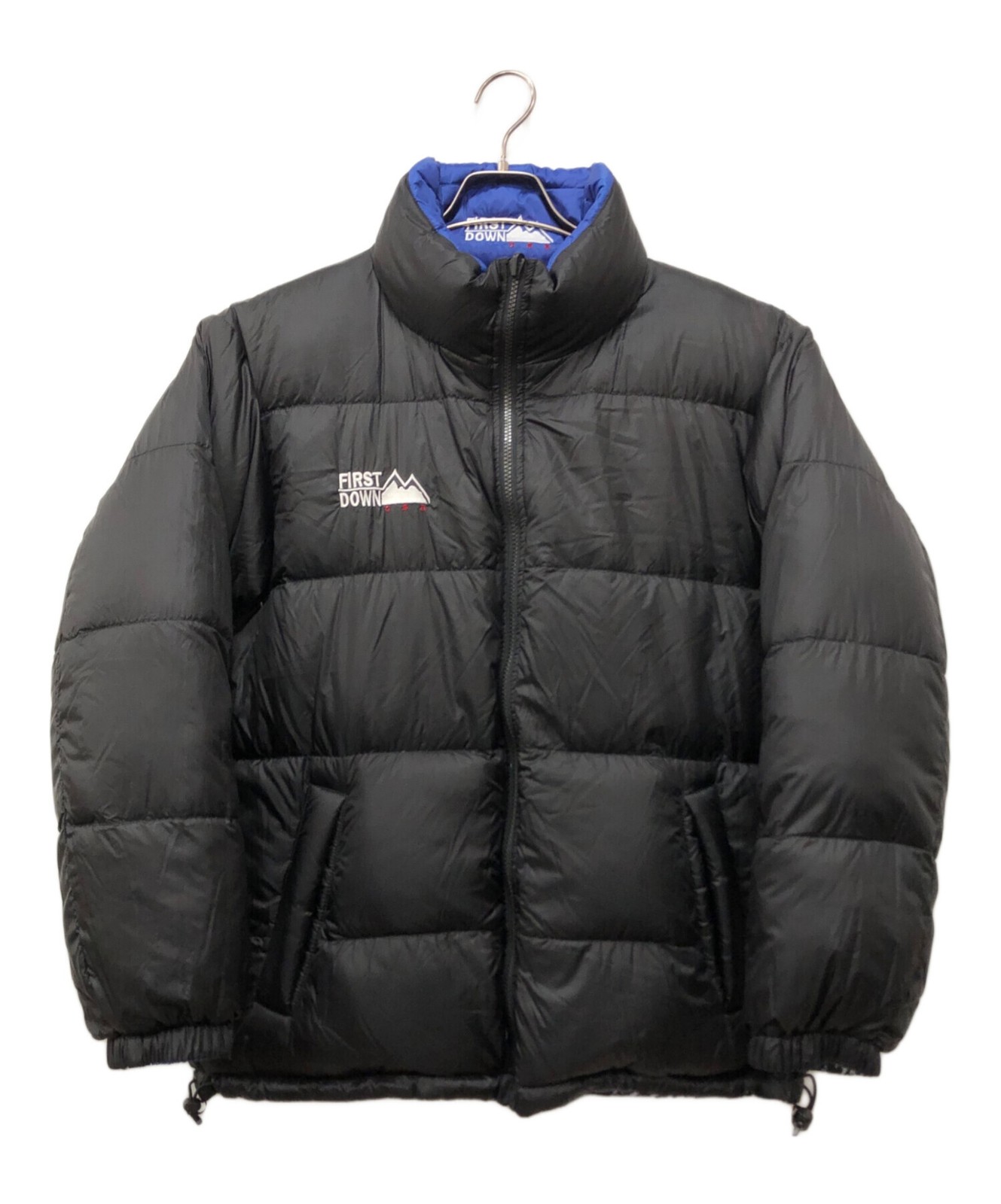 FIRST DOWN reversible down jacket Size: M Blue Me… - image 3