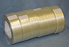 Clear Medium Grade Filament Strapping Tape, Lot of 6 Rolls, 1 1/2" x 60 Yards
