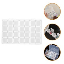 Craft Storage Containers Grid Plastic Organizer Box Jewelry Case
