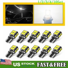 T10 Led License Plate Light Bulbs 6000k Super Bright White 168 2825 194 110set