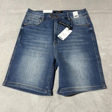 Judy Blue Denim Shorts Womens XL Med Blue High Waist Bermuda Jean JB150269