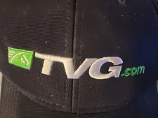 TVG Horse Racing Hat NEW Black Strapback Embroidered Logo Cap NHC PLAYER PREMIUM