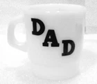 New ListingGreatest DAD Milk Glass Mug White & Black Coffee Cup Mexico Father’s Day Vintage