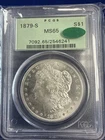 1879-S $1 MORGAN DOLLAR - PCGS MS-65, PRETTY GEM! CAC APPROVED!