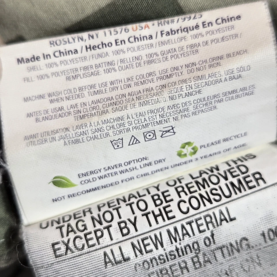 RARO Edredón de Cama Ejército de Estados Unidos Talla Doble Camuflaje Verde Manta Militar 2015 Foto 4 de 4