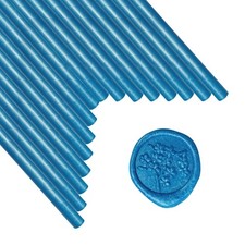 Wax Seal Sticks, 16 Pieces Glue Sealing Wax Sticks for Wax Seal Stamp, Blue W...