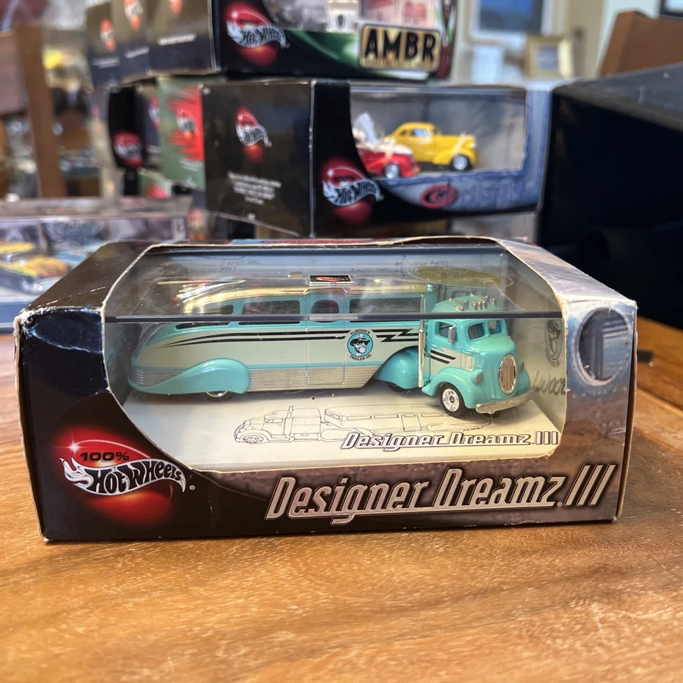 Hot Wheels Designer Dreamz III '38 Ford Custom Truck with Trailer 1/64 Scale - Image 3 of 4