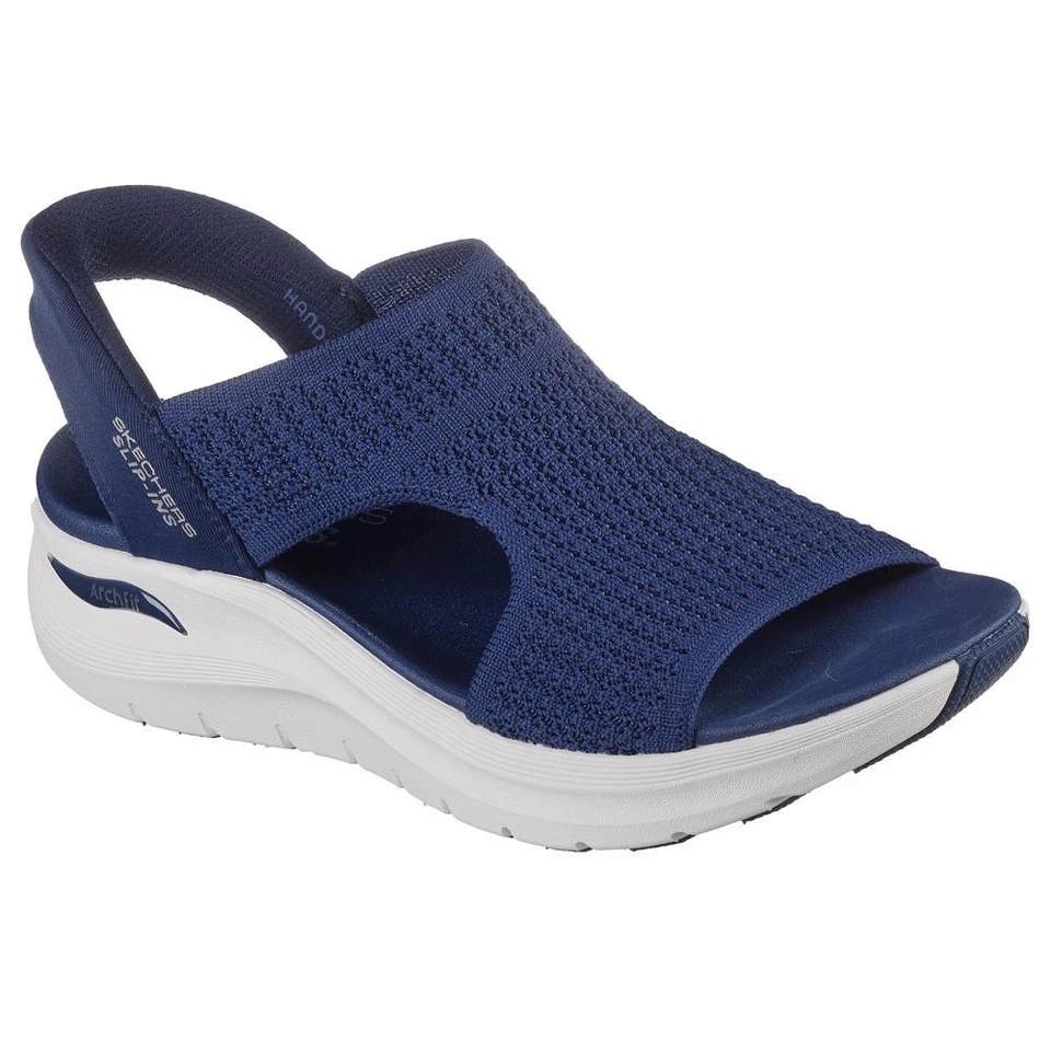 COMODA SANDALIA MUJER SKECHERS SLIP-INS ARCH FIT 2.0 TEJIDO AZUL - Imagen 2 de 4