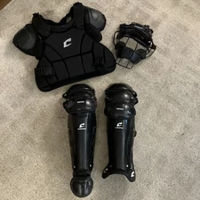 Champro Pro Plus Umpire Chest Protector CP135 & Shin Guards CG370 Air Tech READ