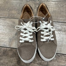 J/SLIDES NYC WOMEN'S MAYA PLATFORM SNEAKER Taupe SoHo Suede size 10