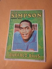 1971 TOPPS POSTER O.J. SIMPSON BUFFALO BILLS #13/32