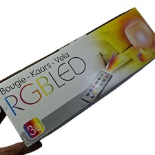 Lot 3 Bougie LED RGB 12 Couleurs Télécommande Photophores Neuf Dans Emballage 