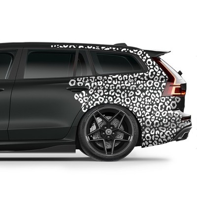 Autoaufkleber Leopard Muster Auto Sticker 6 x Din A4 Bogen K172 Weiß